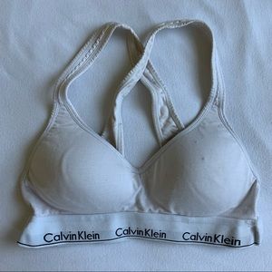 Calvin Klein white padded bralette